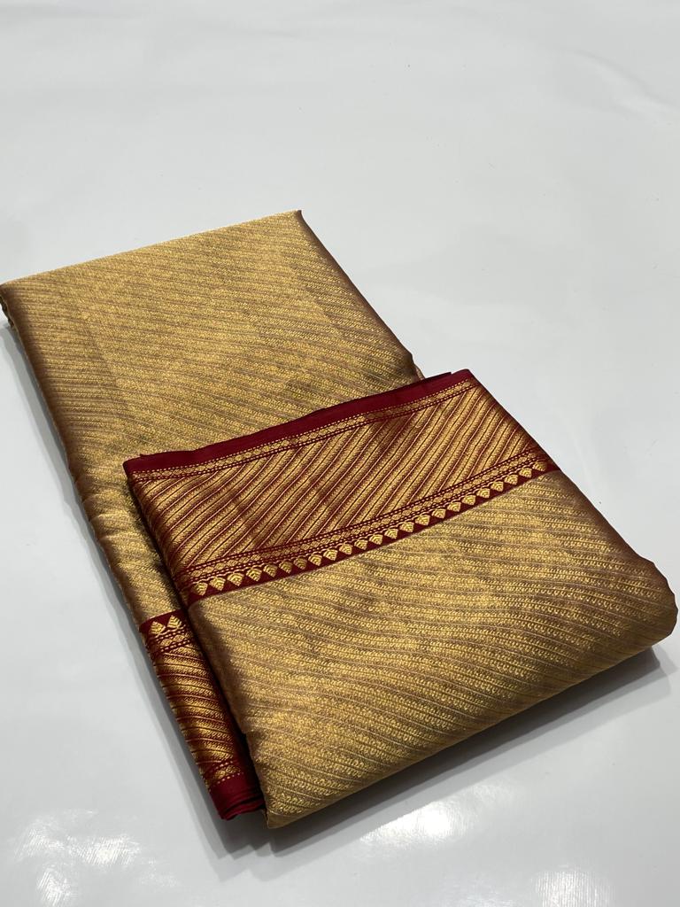 Rekha Style Jamawar Chanderi Handloom Saree