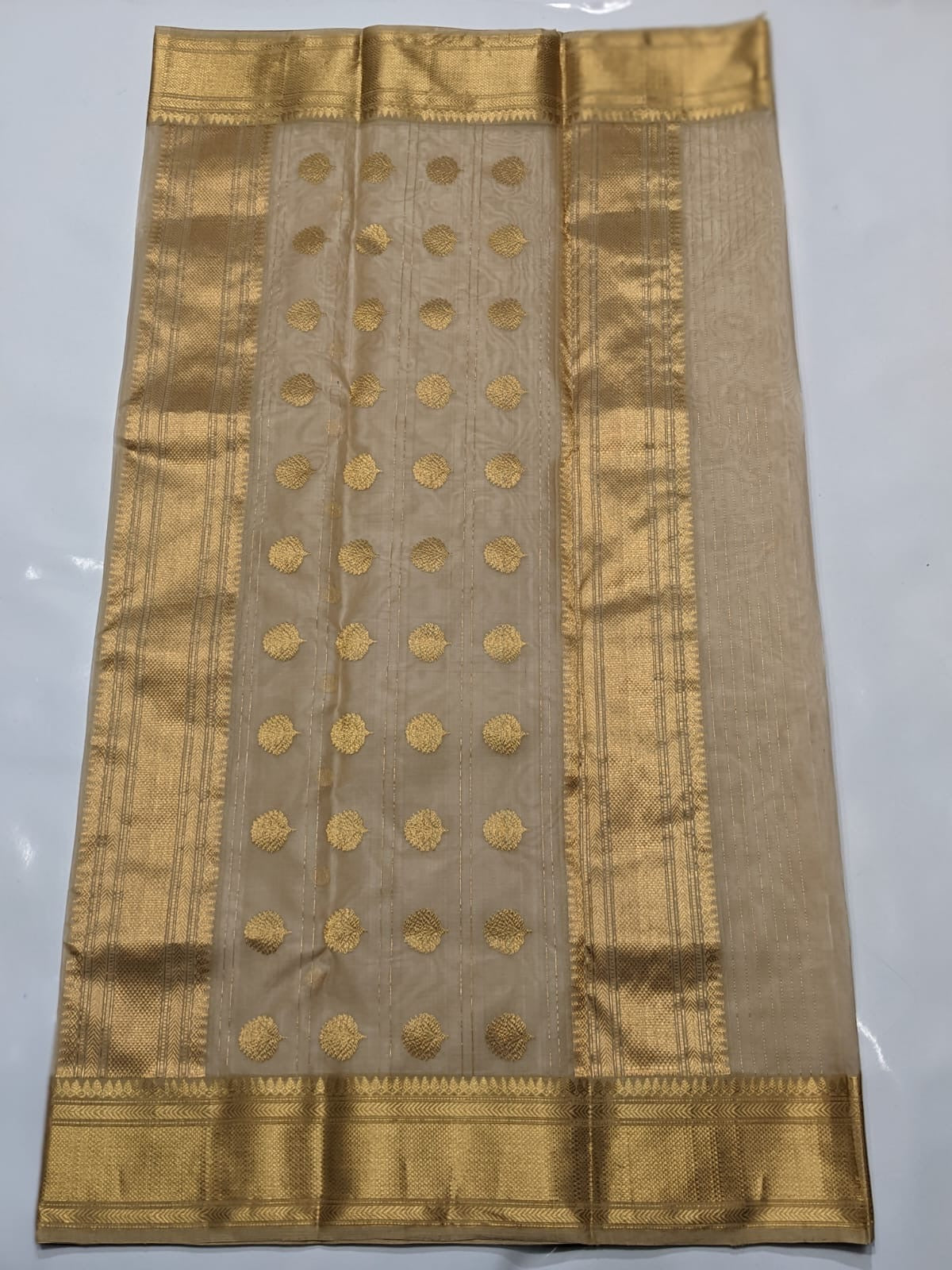Chanderi Handloom Nakshi Border Saree