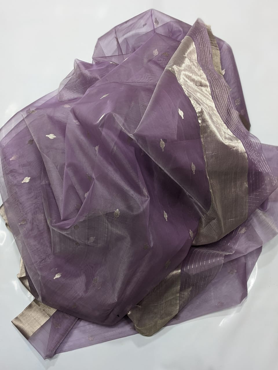 Light Purple Chanderi Handloom Saree