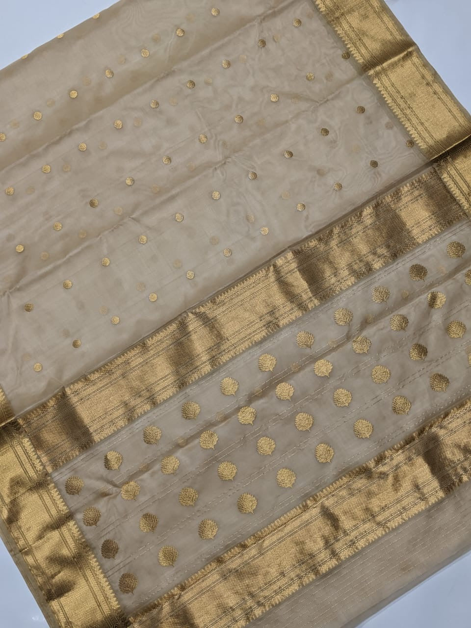 Chanderi Handloom Nakshi Border Saree