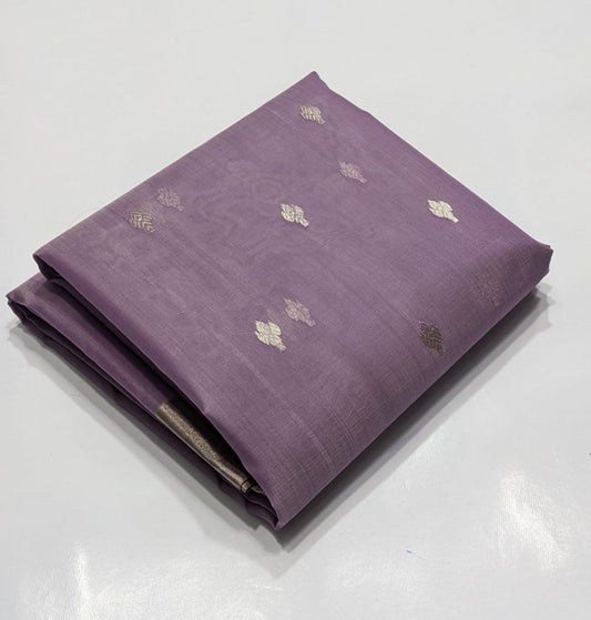 Light Purple Chanderi Handloom Saree