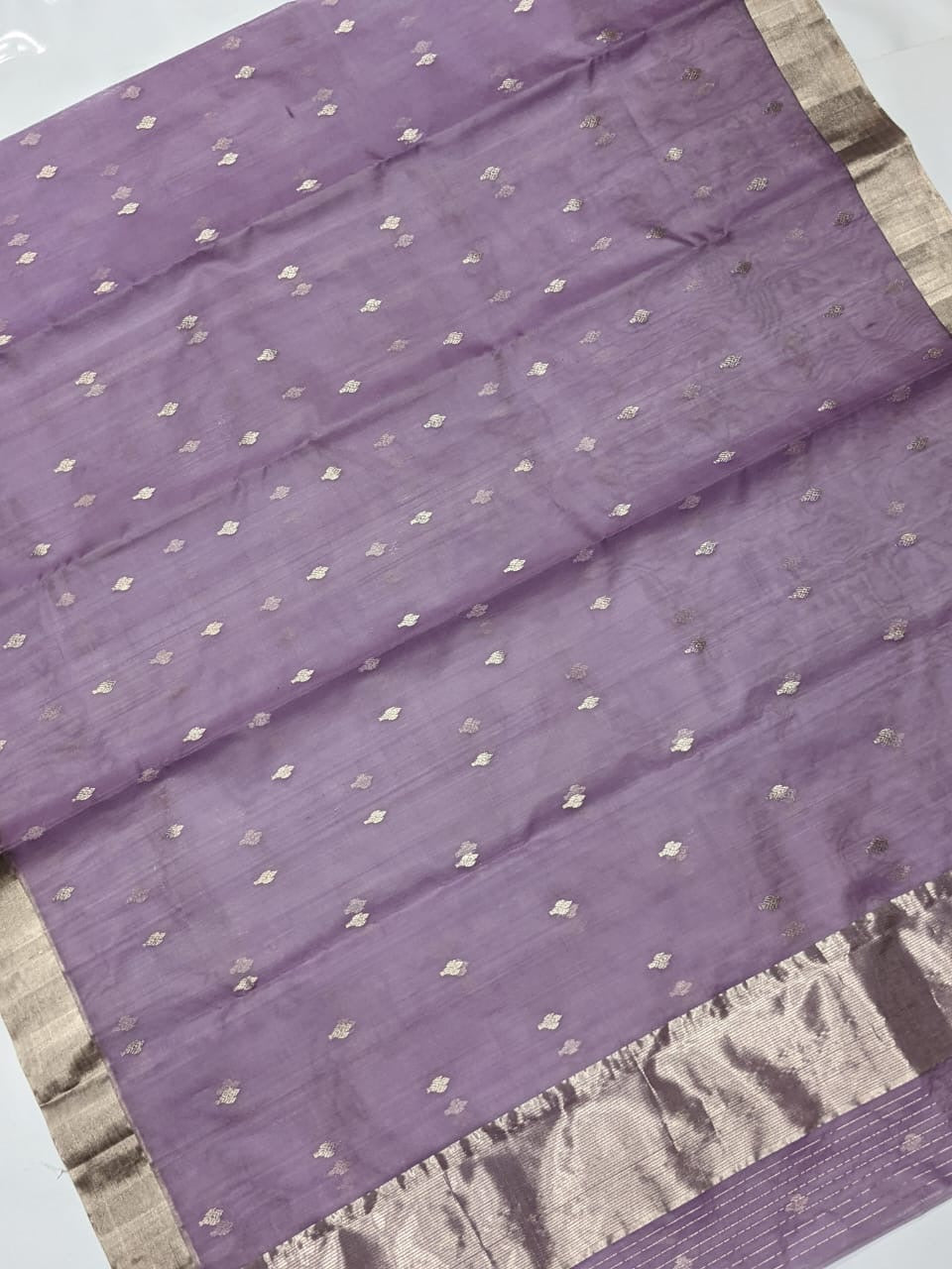 Light Purple Chanderi Handloom Saree