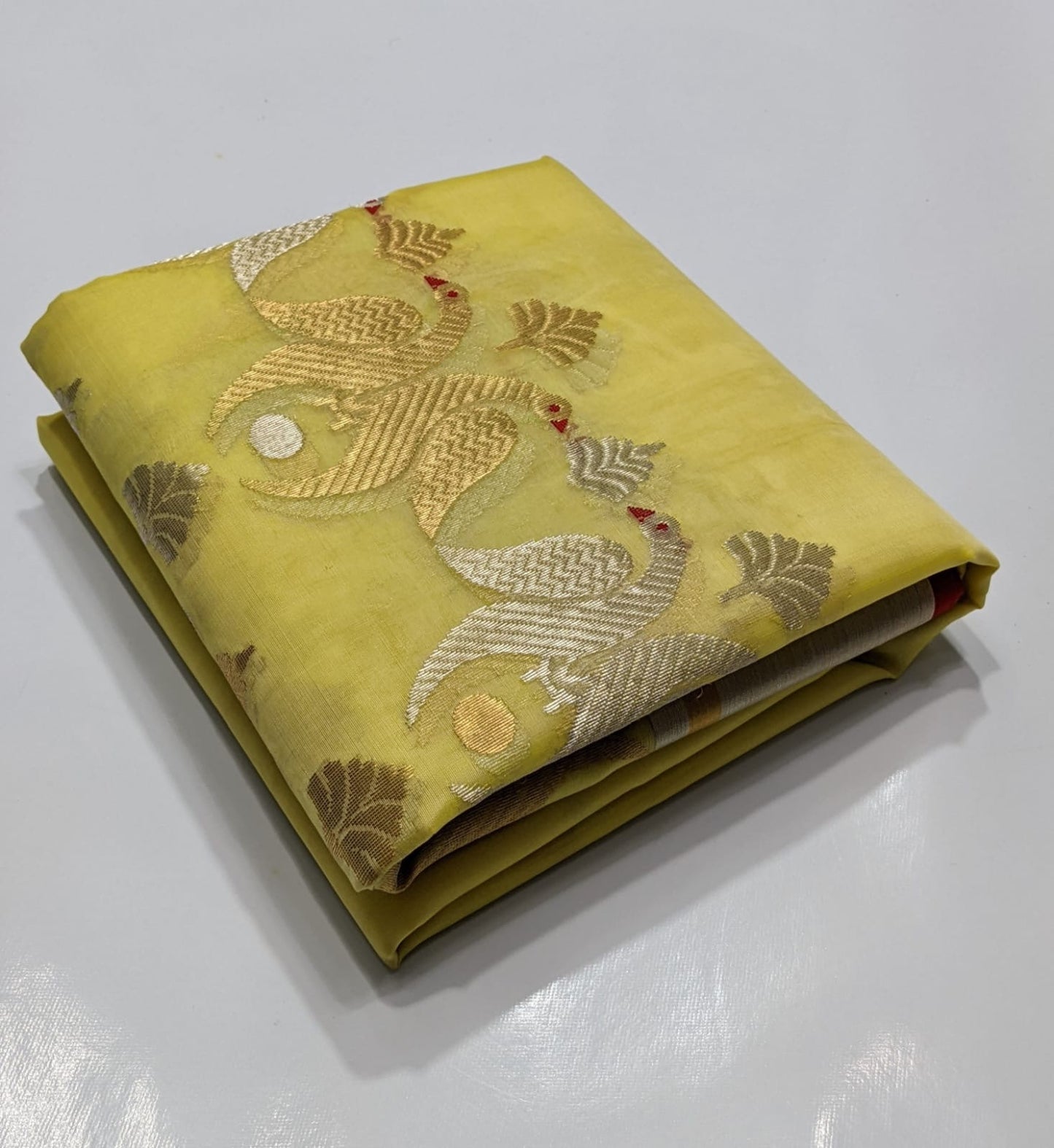 Yellow Kinar Border Zaal Chanderi Handloom Saree